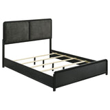 Cavelle 51-inch Upholstered Eastern King Panel Bed Black | Black | 223661KE