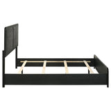 Cavelle 51-inch Upholstered Queen Panel Bed Black | Black | 223661Q