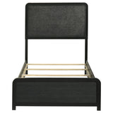 Cavelle 51-inch Upholstered Twin Panel Bed Black | Twin | Black | 223661T