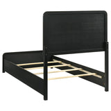 Cavelle 51-inch Upholstered Twin Panel Bed Black | Twin | Black | 223661T