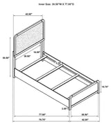 Cavelle 51-inch Upholstered Twin Panel Bed Black | Twin | Black | 223661T