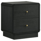 Cavelle 2-drawer Nightstand Bedside Table Black | Black | 223662