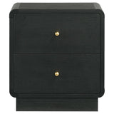Cavelle 2-drawer Nightstand Bedside Table Black | Black | 223662