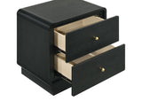 Cavelle 2-drawer Nightstand Bedside Table Black | Black | 223662