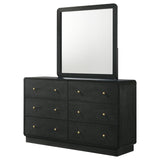 Cavelle 6-drawer Dresser and Mirror Black | Black | 223663M