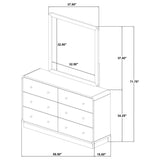 Cavelle 6-drawer Dresser and Mirror Black | Black | 223663M