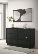 Cavelle 6-drawer Dresser Cabinet Black | King | Black | 223663