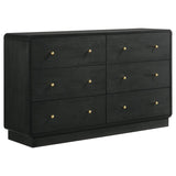 Cavelle 6-drawer Dresser Cabinet Black | King | Black | 223663