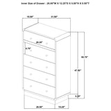 Cavelle 5-drawer Chest of Drawers Black | Black | 223665