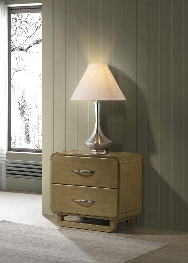 Amsbury 2-drawer Nightstand Bedside Table Nutmeg | Brown | Nutmeg | 224272