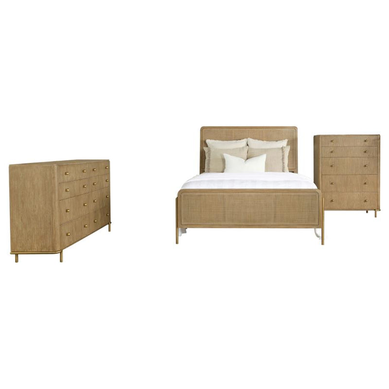 Arini 4-piece Bedroom Set Sand Wash and Natural Cane