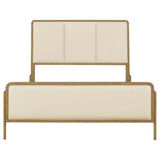 Arini 56-inch Eastern King Panel Bed Cream and Sand Wash | Beige | Sand Wash | 224301KECRM