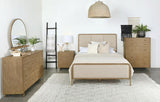 Arini 56-inch Queen Panel Bed Cream and Sand Wash | Queen | Ivory | Sand Wash | 224301QCRM