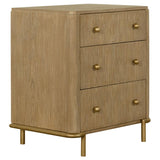 Arini 3-drawer Nightstand Sand Wash | Beige | Sand Wash | 224302
