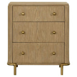 Arini 3-drawer Nightstand Sand Wash | Beige | Sand Wash | 224302