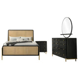 Arini 4-piece Queen Bedroom Set Black and Natural | Gallery | 224330Q-S4 224330KE-S4 224330KW-S4 224330Q-S5 224330KE-S5 224330KW-S5