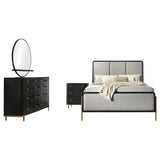 Arini 4-piece Eastern King Bedroom Set Black and Grey | Black | Black / Grey | 224331KE-S4