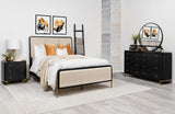 Arini 4-piece Queen Bedroom Set Cream and Black | Gallery | 224331QCRM-S4 224331KECRM-S4 224331KWCRM-S4 224331QCRM-S5 224331KECRM-S5 224331KWCRM-S5