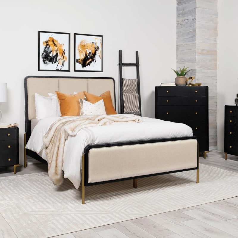 Arini 56-inch Panel Bed Cream and Black