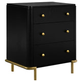 Arini 3-drawer Nightstand Black | Black | 224332