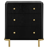 Arini 3-drawer Nightstand Black | Black | 224332