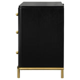 Arini 3-drawer Nightstand Black | Black | 224332