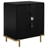 Arini 3-drawer Nightstand Black | Black | 224332