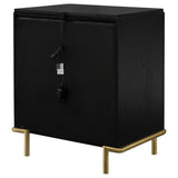 Arini 3-drawer Nightstand Black | Black | 224332