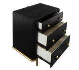 Arini 3-drawer Nightstand Black | Black | 224332