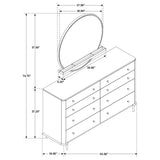 Arini 8-drawer Dresser with Mirror Black