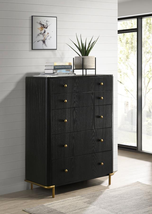 Arini 5-drawer Bedroom Chest Black | Black | 224335
