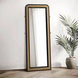 Arini Cane Weave Full Length Standing Floor Mirror Black | Full | Black | 224339