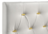 Kendall Upholstered California King Panel Bed White | White | 224401KW