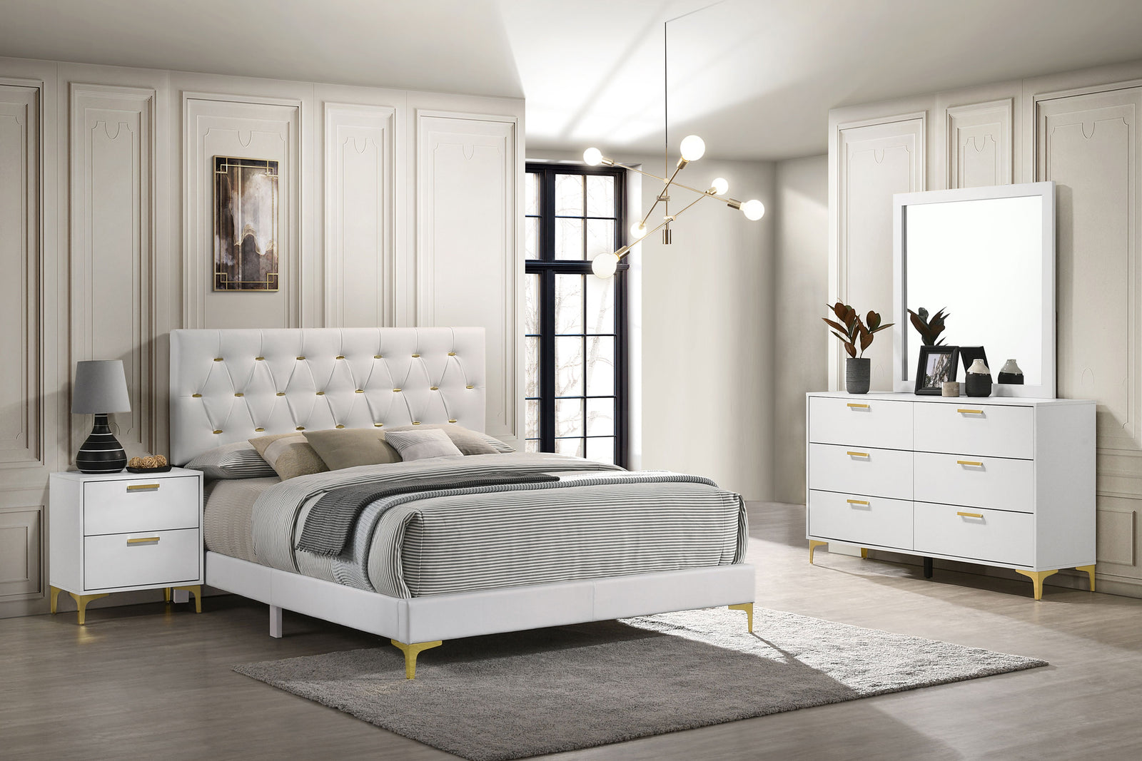 Kendall 4-piece Queen Bedroom Set White | Queen / 4-piece | 224401Q-S4