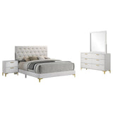 Kendall 4-piece Queen Bedroom Set White | Gallery | 224401Q-S4 224401KE-S4 224401KW-S4 224401Q-S5 224401KE-S5 224401KW-S5