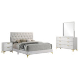 Kendall 4-piece Queen Bedroom Set White | Gallery | 224401Q-S4 224401KE-S4 224401KW-S4 224401Q-S5 224401KE-S5 224401KW-S5