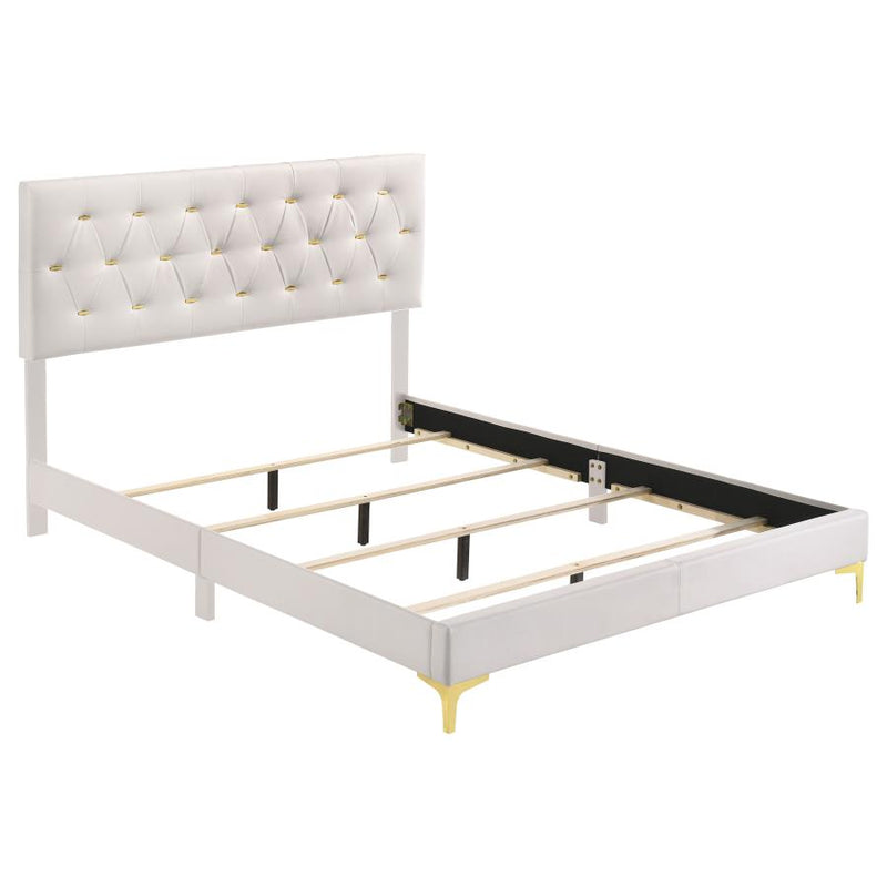 Kendall Upholstered Panel Bed White