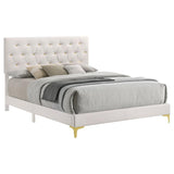 Kendall Upholstered Queen Panel Bed White | Queen | White | 224401Q