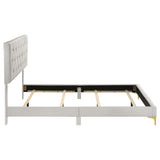 Kendall Upholstered Queen Panel Bed White | Queen | White | 224401Q