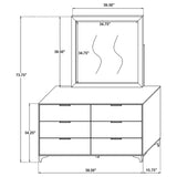 Kendall 6-drawer Dresser with Mirror White | White | 224403M