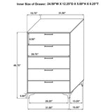 Kendall 5-drawer Bedroom Chest White | White | 224405
