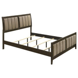 Wilkes 51-inch Upholstered Eastern King Bed Dark Cocoa | Brown | Dark Cocoa | 224421KE