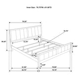 Wilkes 51-inch Upholstered Eastern King Bed Dark Cocoa | Brown | Dark Cocoa | 224421KE