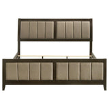 Wilkes 51-inch Upholstered California King Bed Dark Cocoa | Brown | Dark Cocoa | 224421KW