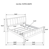 Wilkes 51-inch Upholstered California King Bed Dark Cocoa | Brown | Dark Cocoa | 224421KW