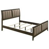 Wilkes 51-inch Upholstered Queen Bed Dark Cocoa | Brown | Dark Cocoa | 224421Q