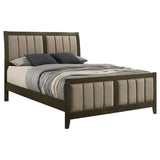 Wilkes 51-inch Upholstered Queen Bed Dark Cocoa | Brown | Dark Cocoa | 224421Q