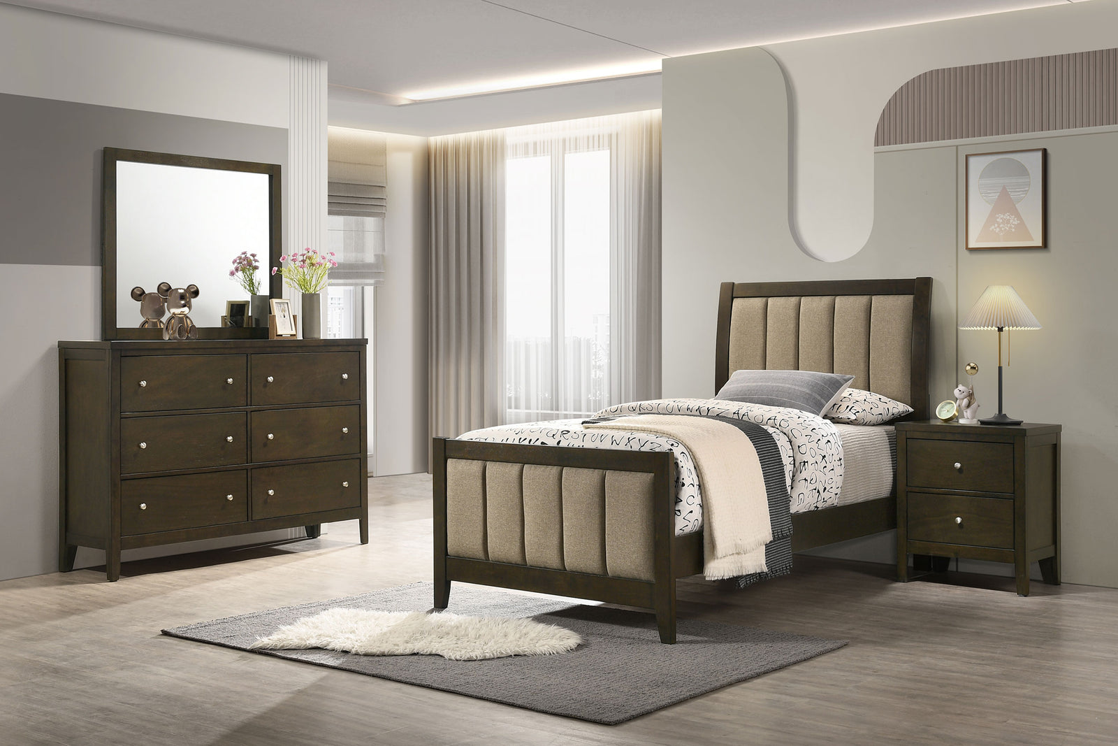 Wilkes 4-piece Twin Bedroom Set Dark Cocoa | Twin / 4-piece | 224421T-S4