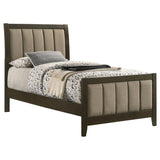 Wilkes 51-inch Upholstered Twin Bed Dark Cocoa | Twin | Brown | Dark Cocoa | 224421T
