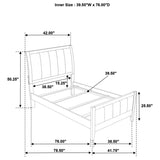 Wilkes 51-inch Upholstered Twin Bed Dark Cocoa | Twin | Brown | Dark Cocoa | 224421T